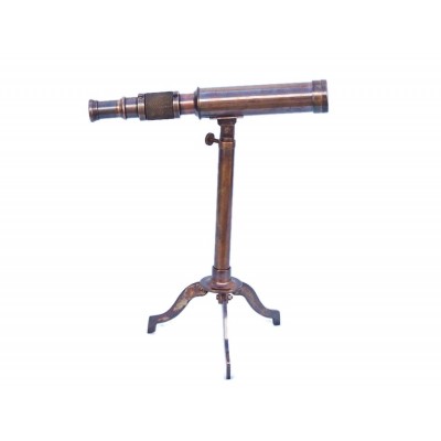 17" Antique Copper Telescope With Stand